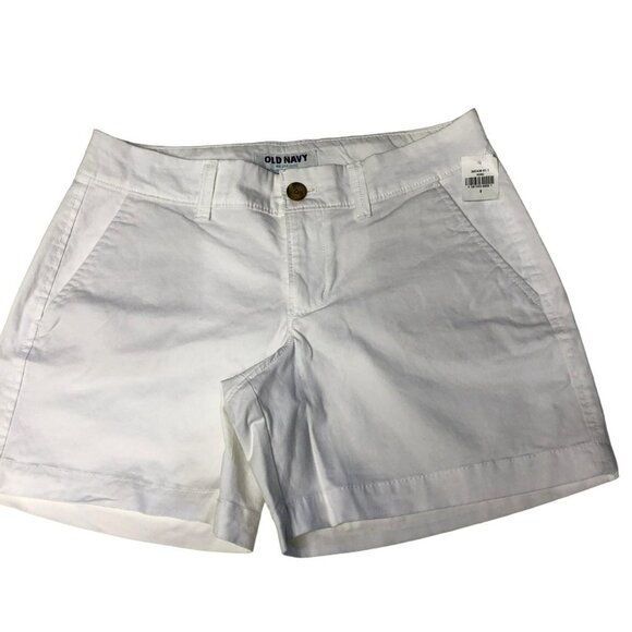 OLD NAVY white chino stretch shorts size 0 NEW WITH TAG‎ - Picture 1 of 7